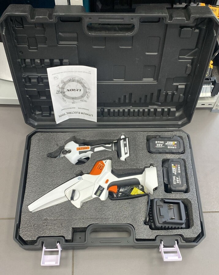 Набор инструментов 2в1 Секатор+Мини Пила 2АКБ St1hl