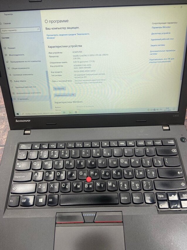 Ноутбук Lenovo ThinkPad i3 5005U / 8 ram / ssd 256