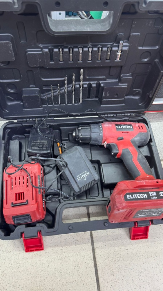 Шуруповерт elitech да 20-2сл
